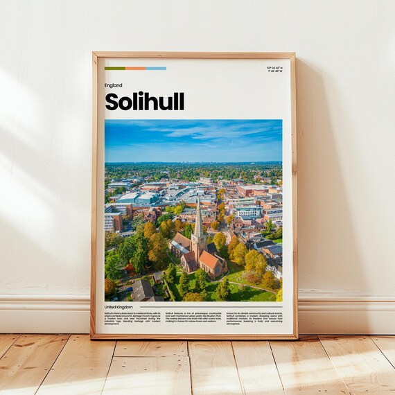Solihull Poster Print Photo Wall Art England Travel Gift