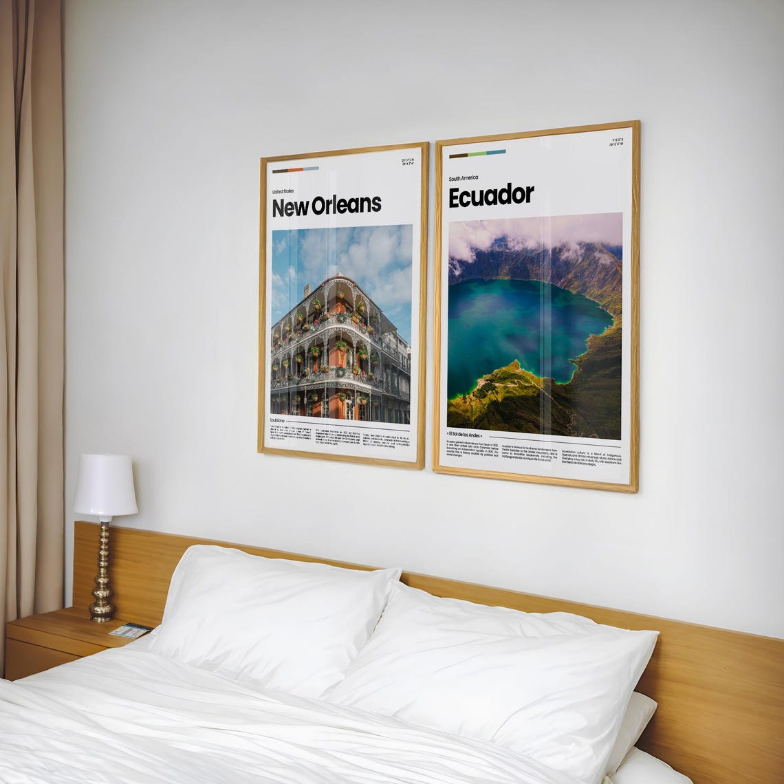Ecuador Turquoise Crater Lake Aerial Scenic Landscape Photo Poster - Image 2