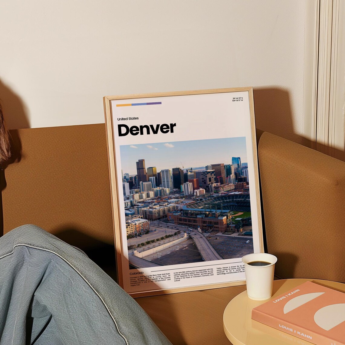 Denver Colorado Downtown Aerial Cityscape Travel Photography Poster - Image 4