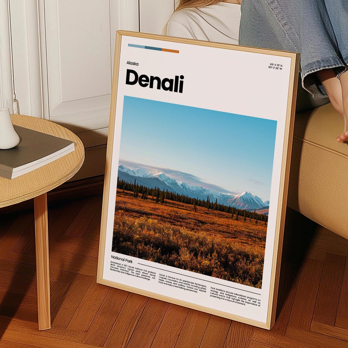 Denali Travel Poster Denali Poster Denali Photo Poster Denali Art Print Denali National Park Usa Poster Usa Travel Poster Travel Gift - Image 3