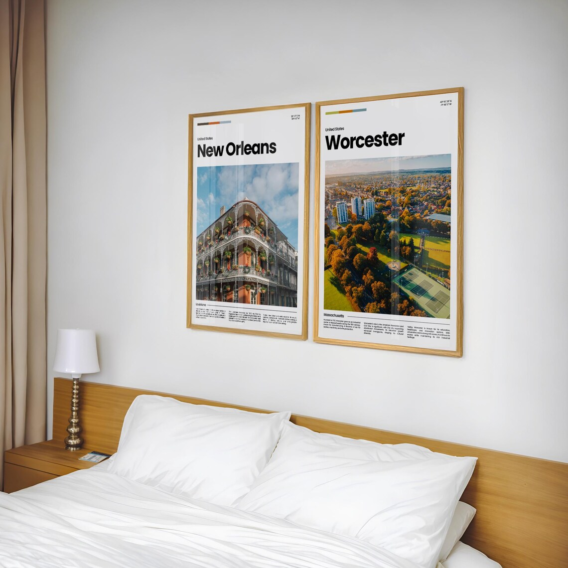 Worcester Travel Poster Worcester Poster Worcester Photo Poster Worcester Art Print Usa Poster Usa Travel Poster Travel Gift - Image 2