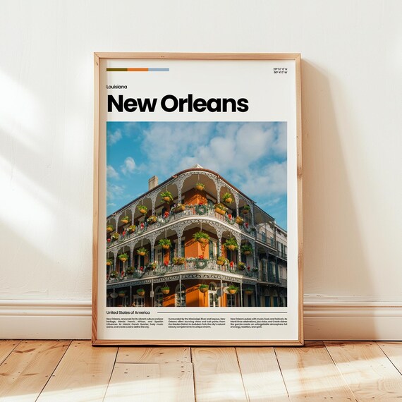 New Orleans Poster Print Photo Louisiana Travel Gift