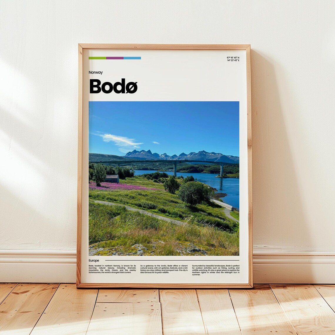 Bod Poster Print Photo Wall Art Norway Travel Gift