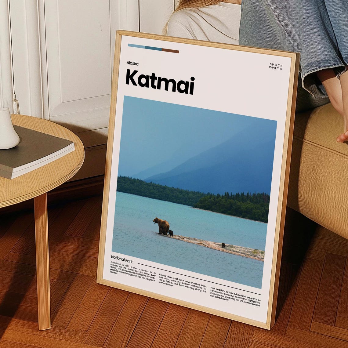Katmai Travel Poster Katmai Poster Katmai Photo Poster Katmai Art Print Katmai National Park Usa Poster Usa Travel Poster Travel Gift - Image 3