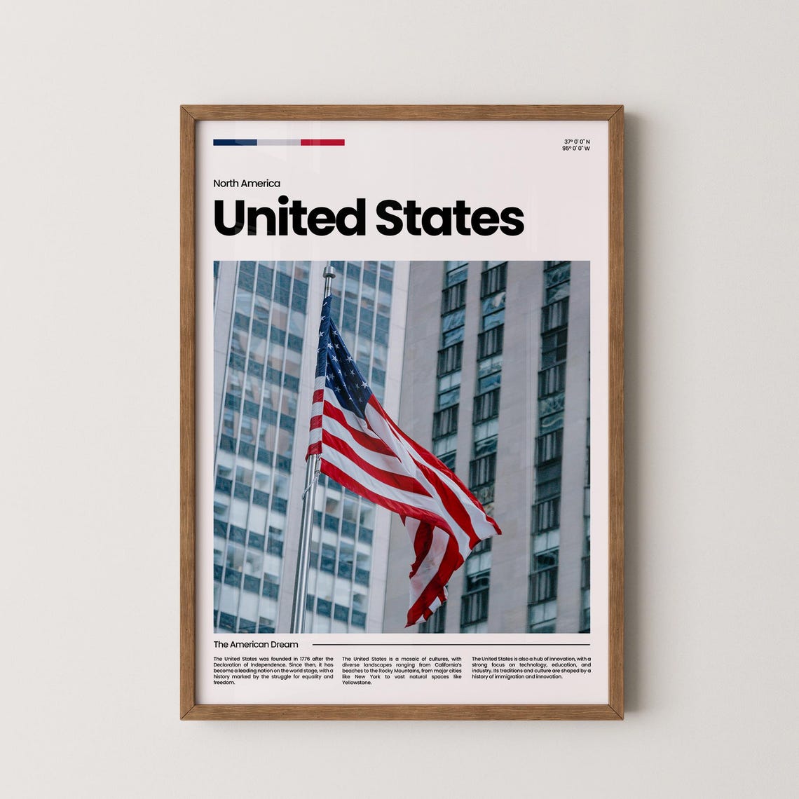 United States Travel Poster United States Poster United States Photo Poster United States Art Print Usa Poster Travel Gift