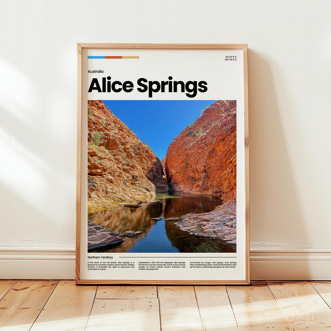 Alice Springs Travel Poster, Australia Gift