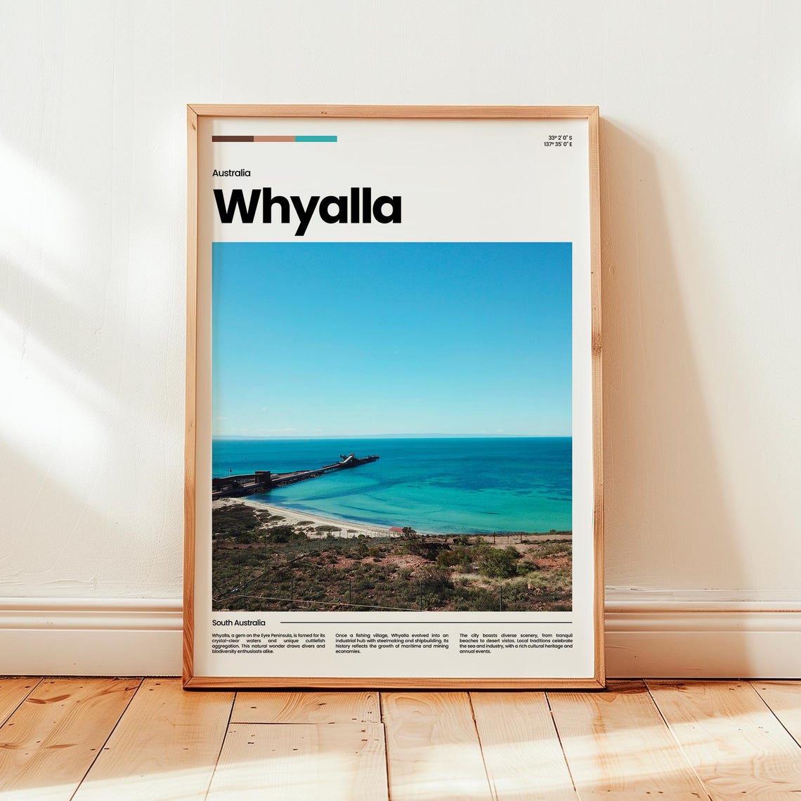 Whyalla Travel Poster, Australia Gift