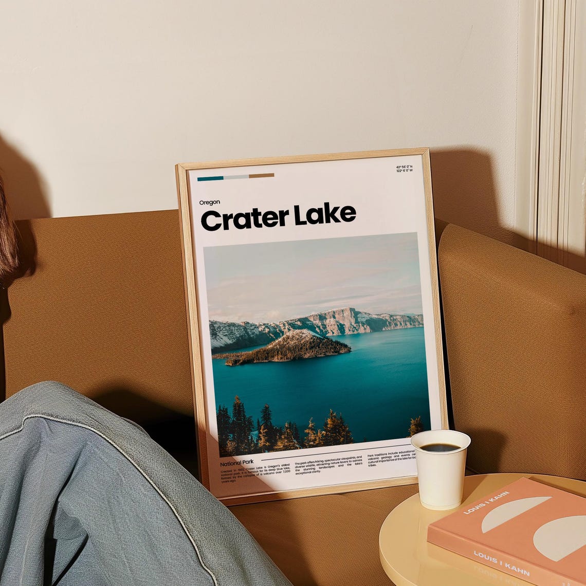 Crater Lake Travel Poster Crater Lake Poster Crater Lake Photo Poster Crater Lake Art Print National Park Usa Poster Travel Gift - Image 4