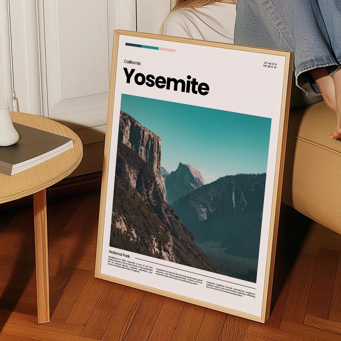 Yosemite National Park California Valley Cliffs Half Dome Vista Poster - Image 3