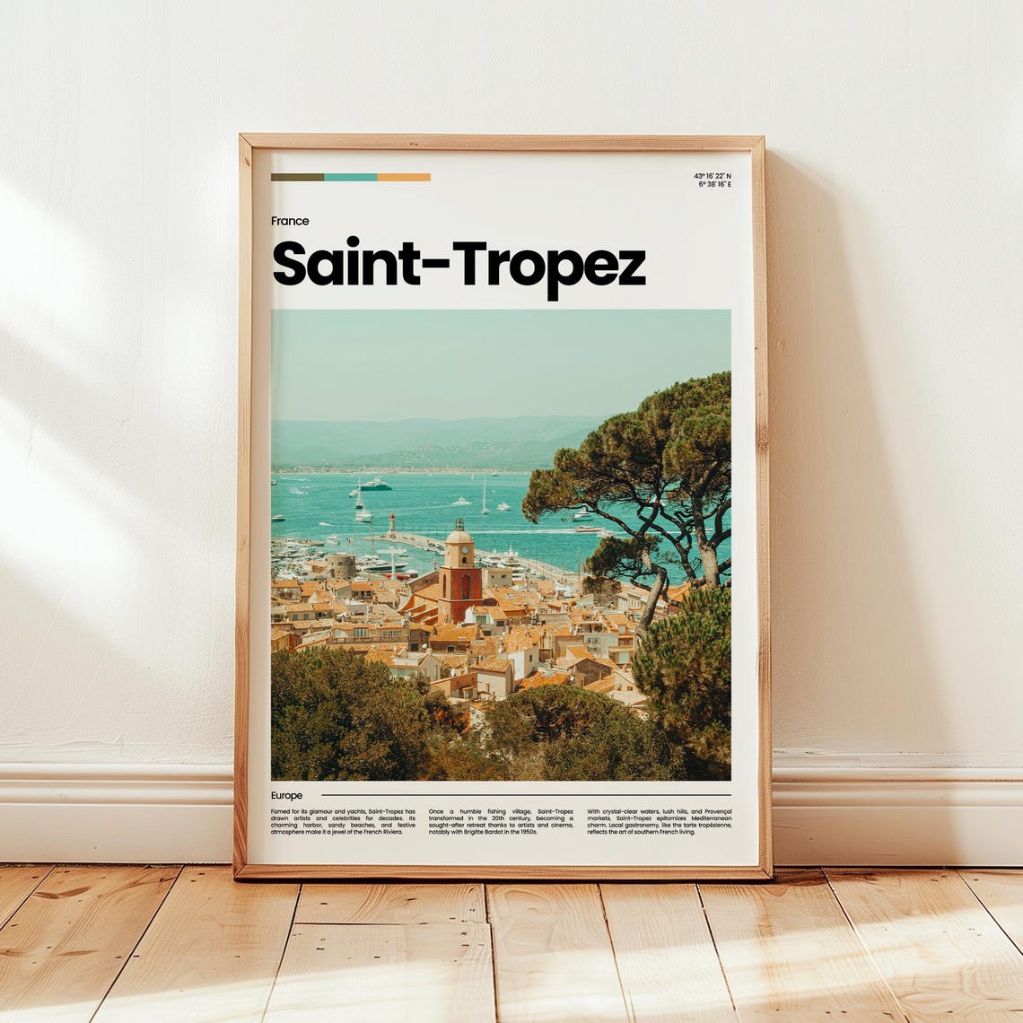 Sainttropez Poster Print Photo Wall Art France Travel Gift