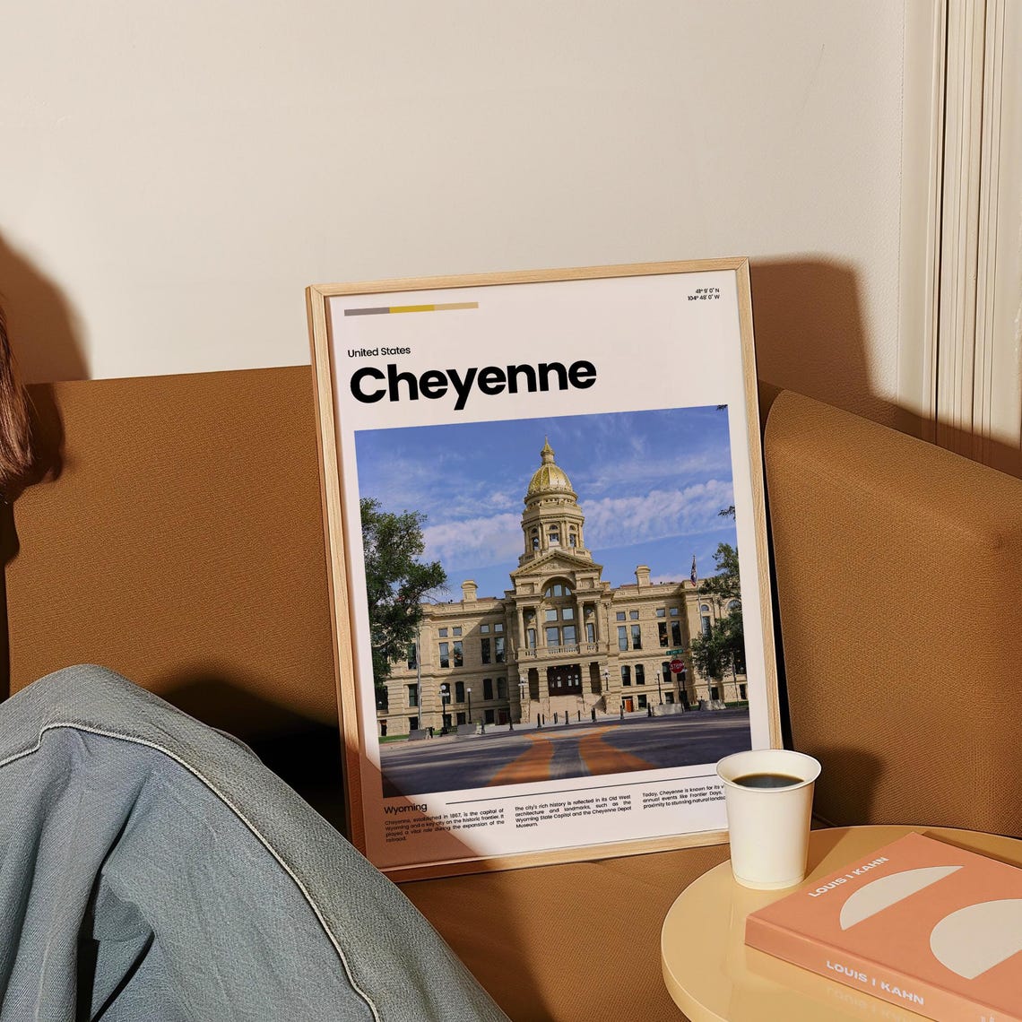 Cheyenne Wyoming State Capitol Golden Dome Historic Building Poster - Image 4