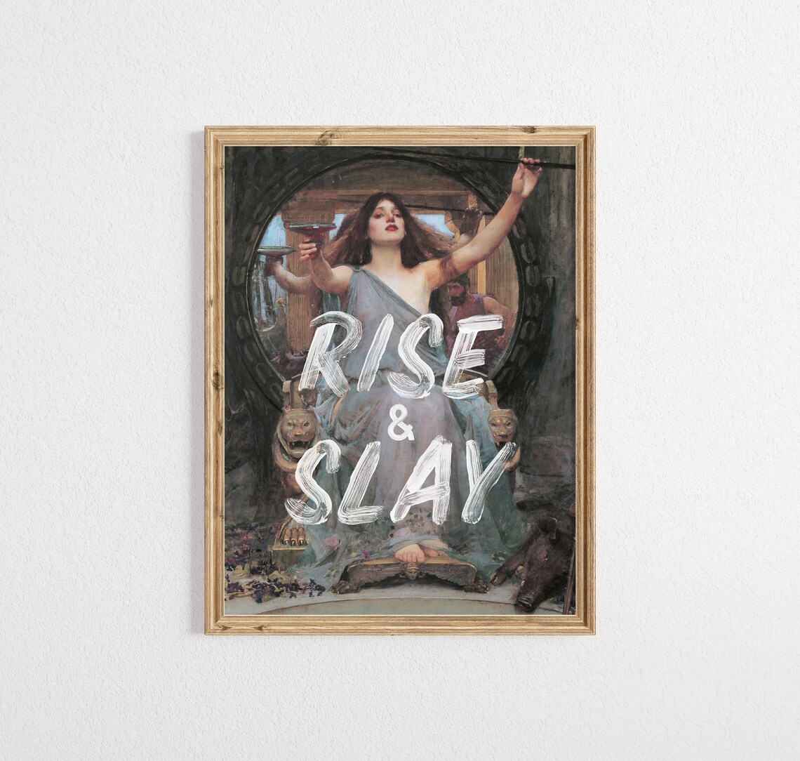 Rise And Slay Quote Print, Gamer Room Wall Decor - Image 3