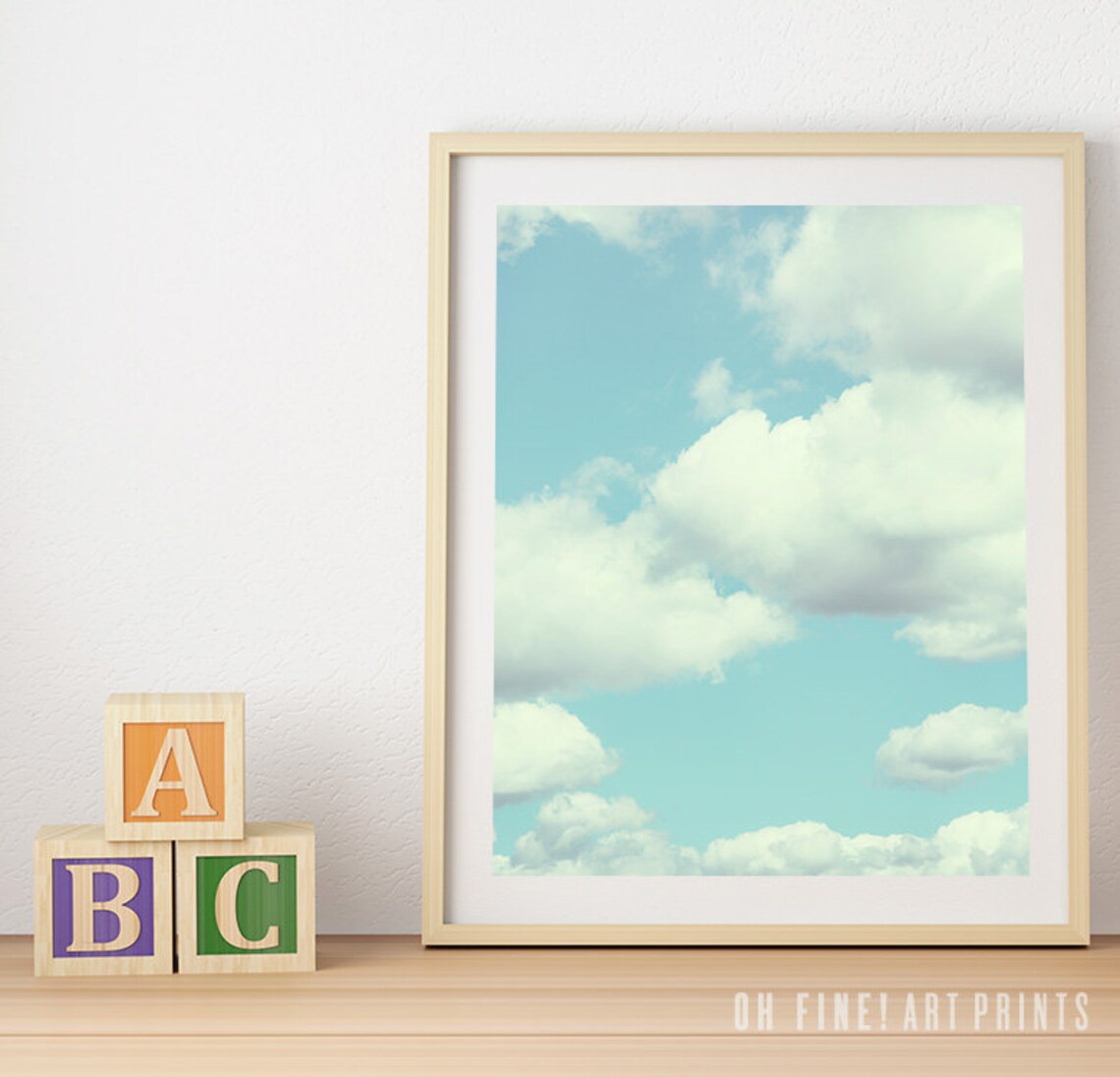 Cloud Print Art, Nursery Wall Decor Poster - Image 3