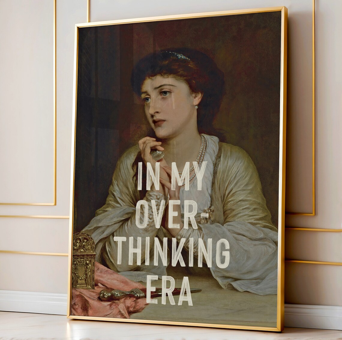In My Overthinking Era Print Aesthetic Room Decor Trendy Wall Art Apartment Decor Funny Quote Altered Art Gift For Her - Image 2