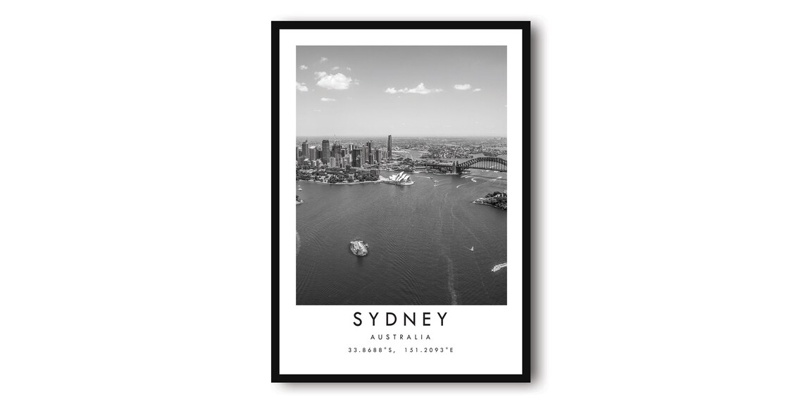 Sydney Opera House Minimalist Australia Travel Poster