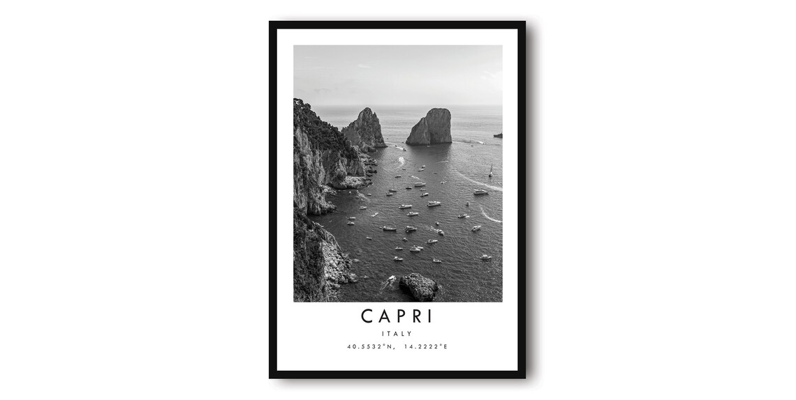 Capri Italy Minimalist Travel Poster Print