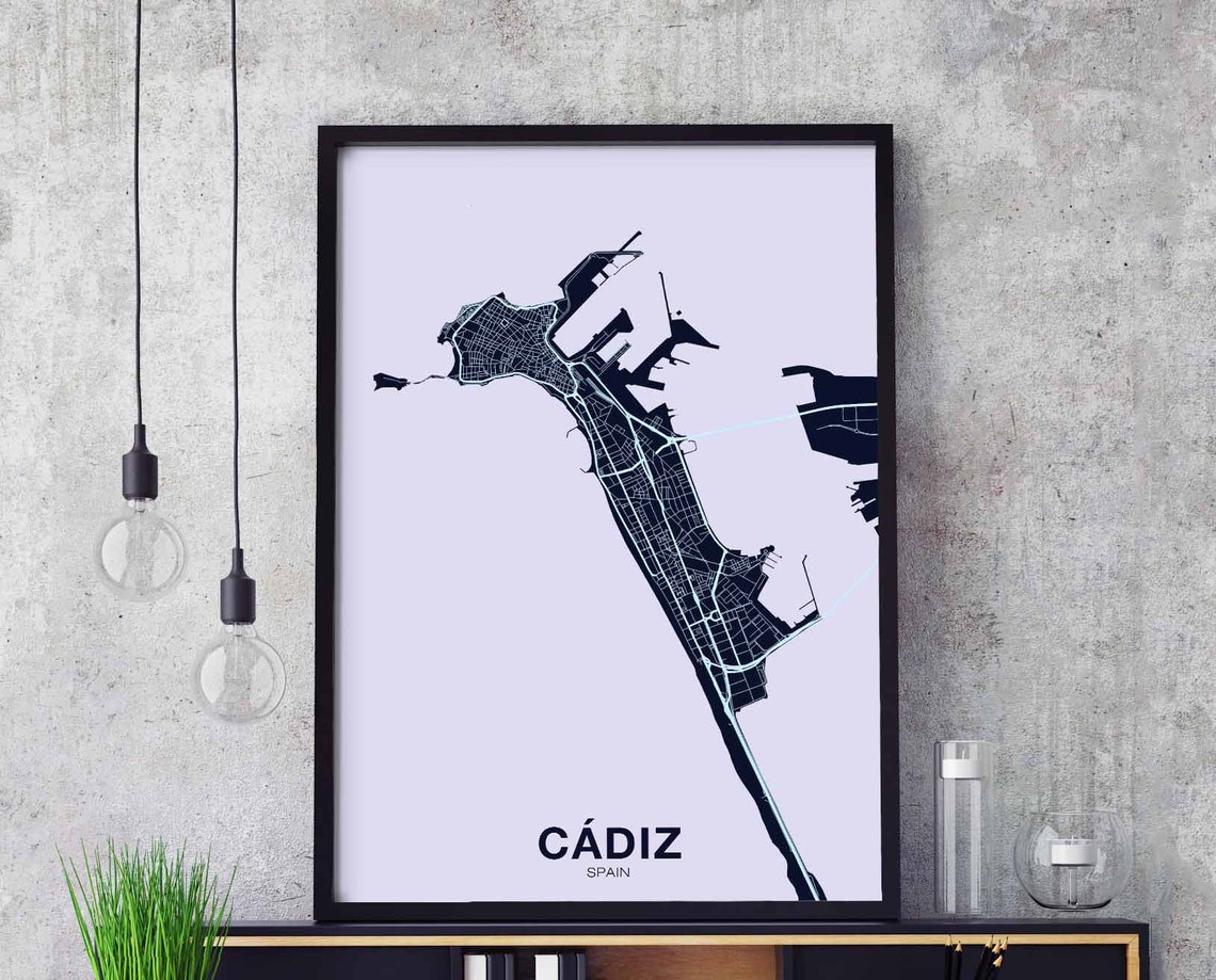 Cadiz Spain Poster, Modern Home Decor