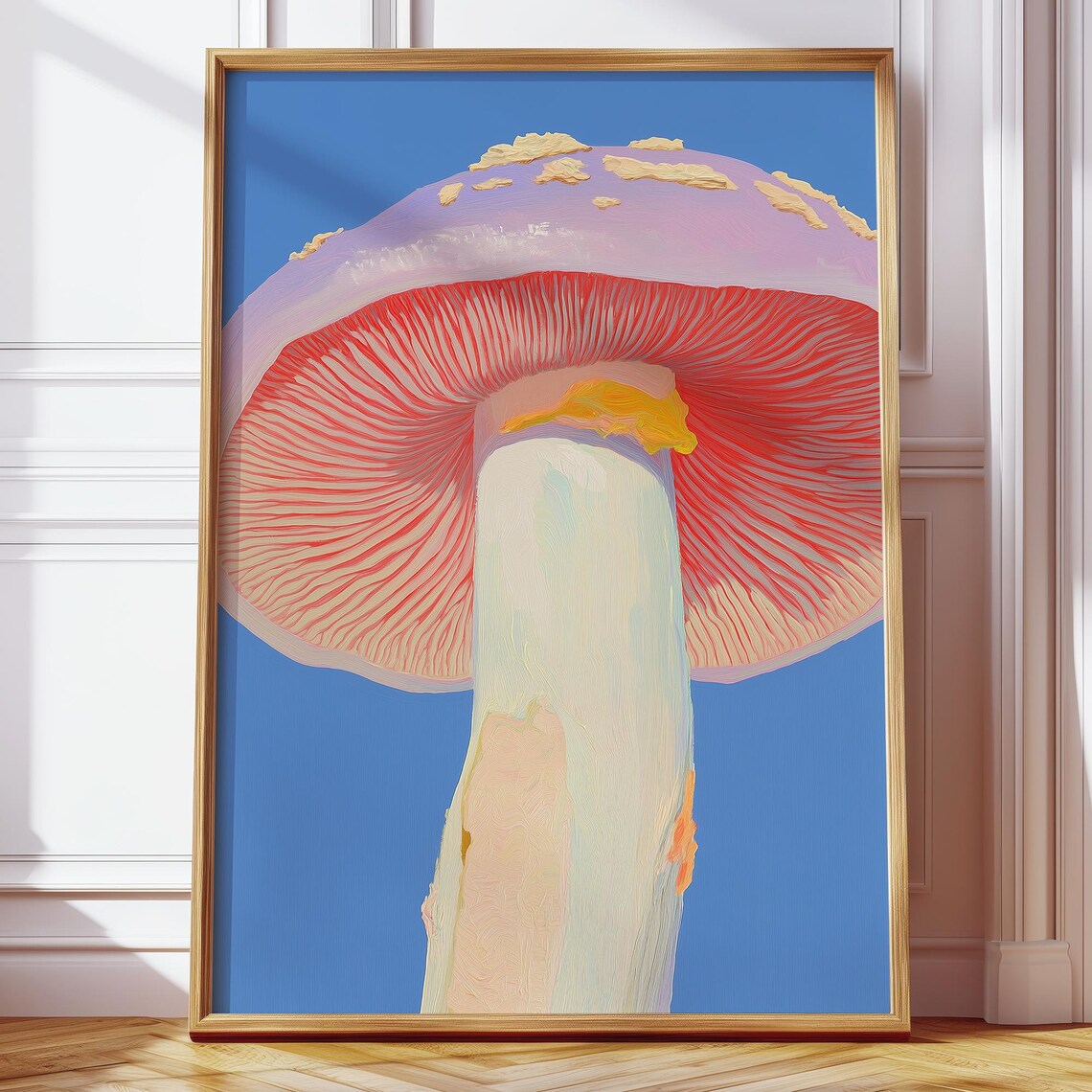 Giant Mushroom Modern Oil Painting Style Art Print