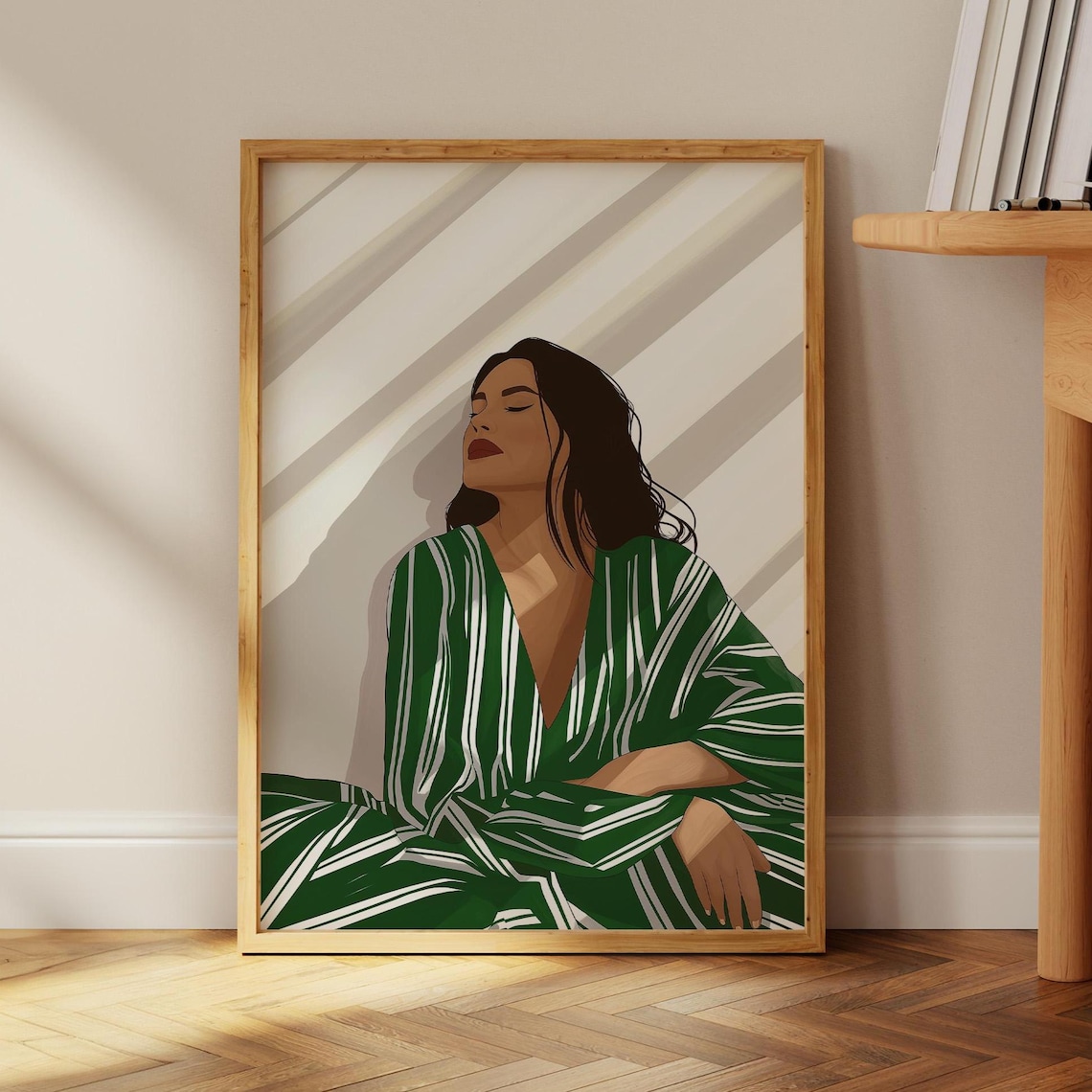 Modern Abstract Woman Portrait, Minimalist Fashion Print
