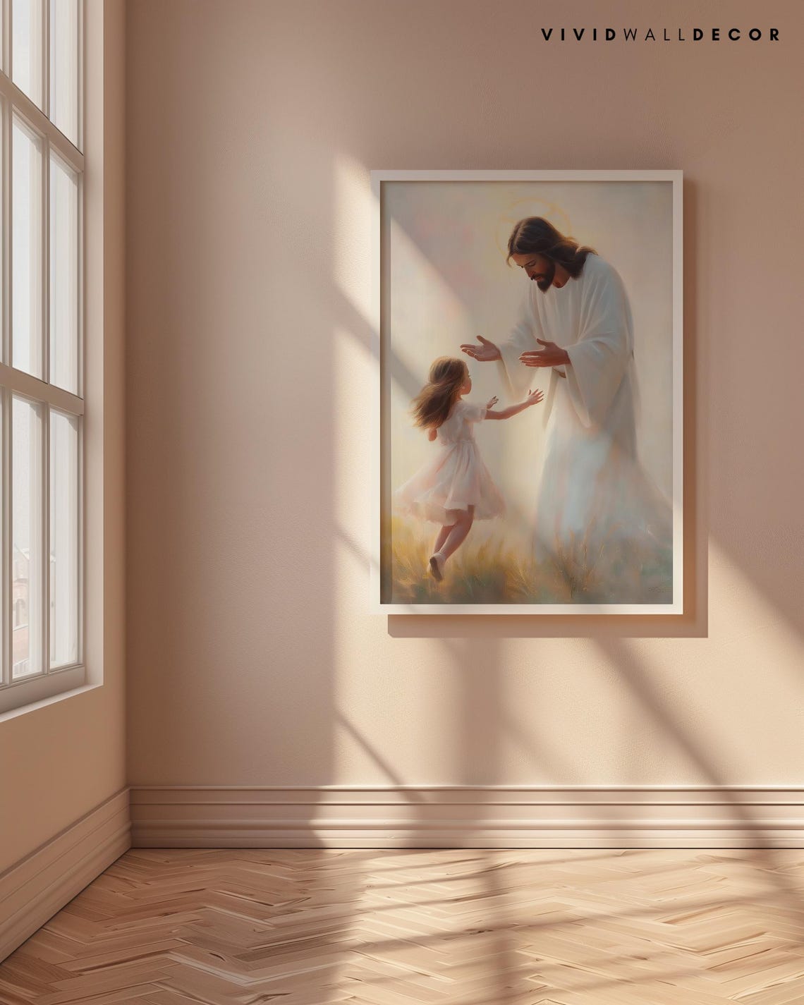 Run To His Grace Bible Art Print Jesus With Child Art Christian Wall Art Inspirational Faith Decor Jesus Lds Painting Spiritual Gift - Image 4