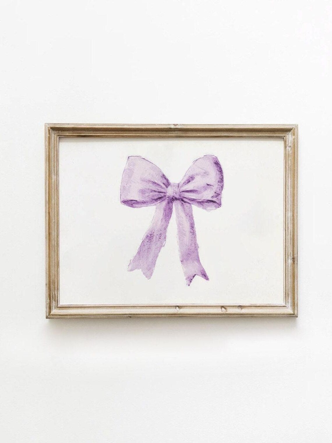 Purple Bow Print, Preppy Retro Poster