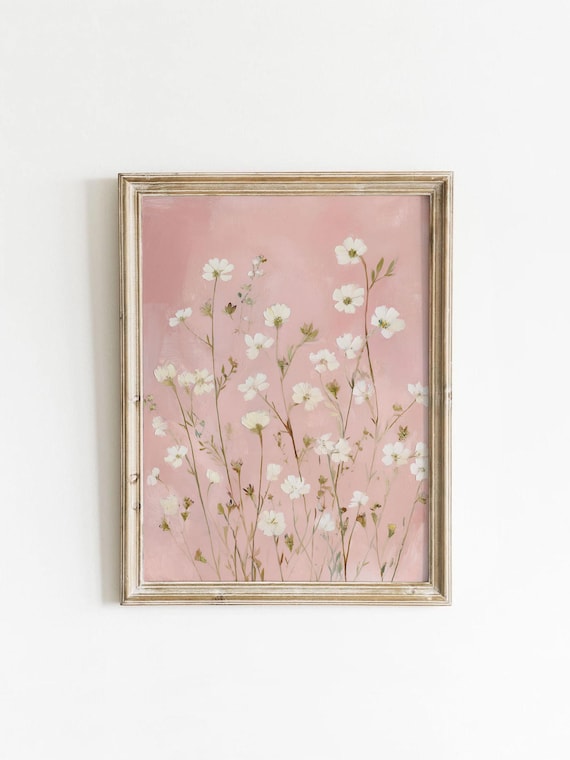 Wildflowers Vintage Botanical Art Print, Cottagecore