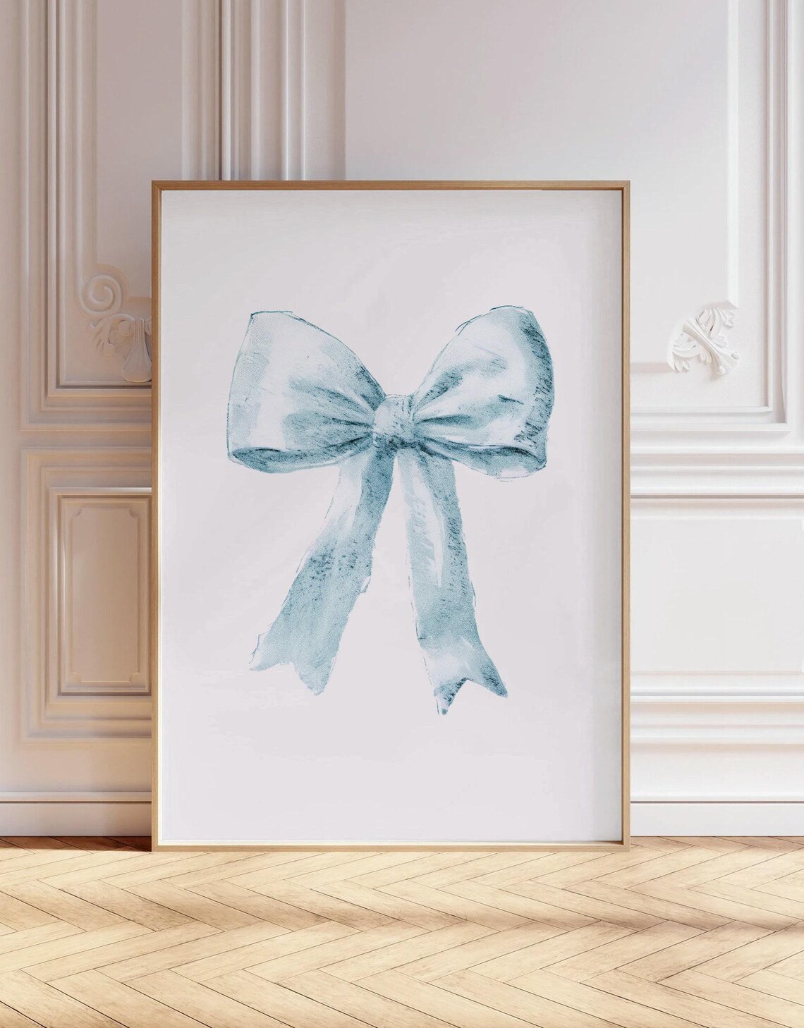 Bow Nursery Art Print, Vintage Unisex Room Decor