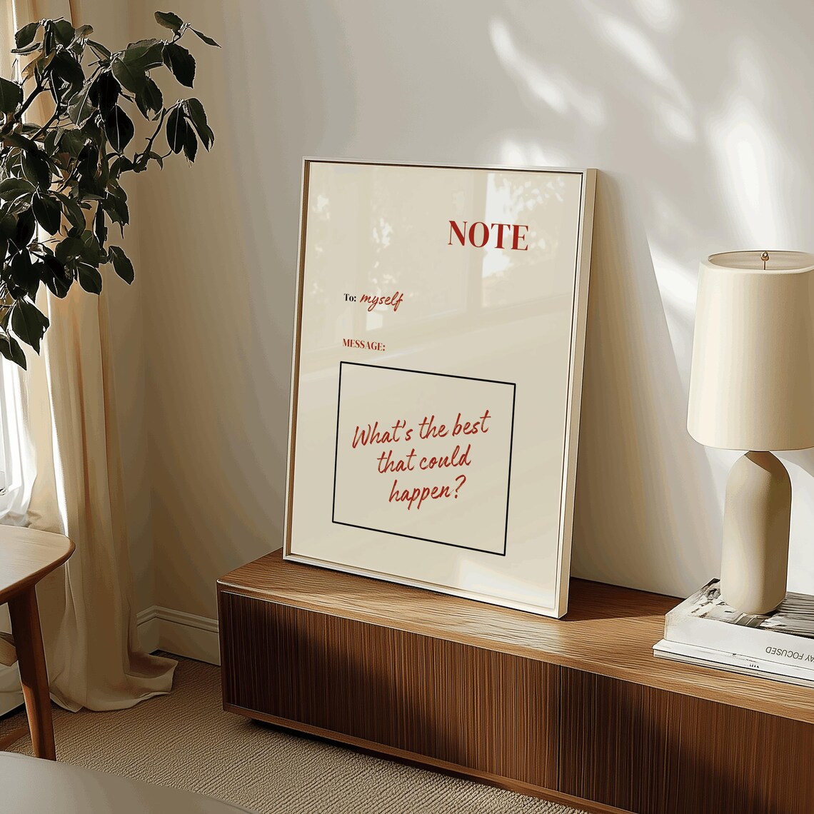 Whats The Best That Could Happen Art Print, Daily Reminder - Image 2