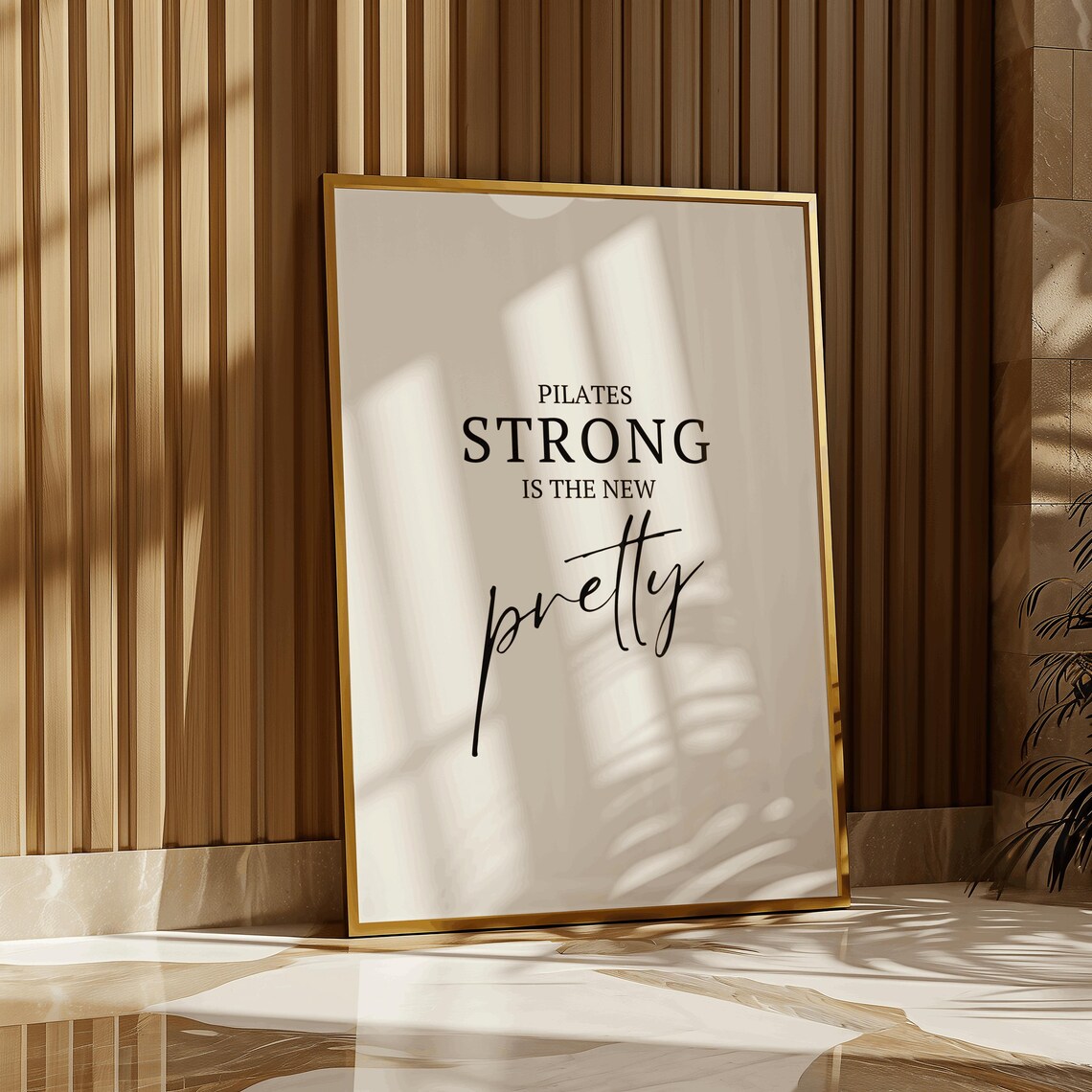 Pilates Strong Is The New Pretty - Quote Print - Image 2