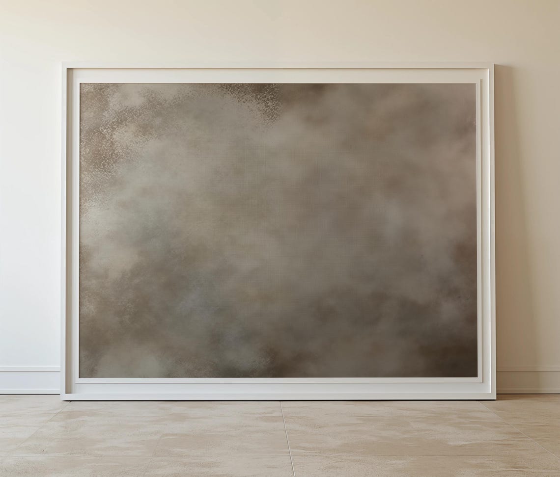 Earthy Moody Abstract Painting Neutral Textured Warm Tones Poster - Image 3