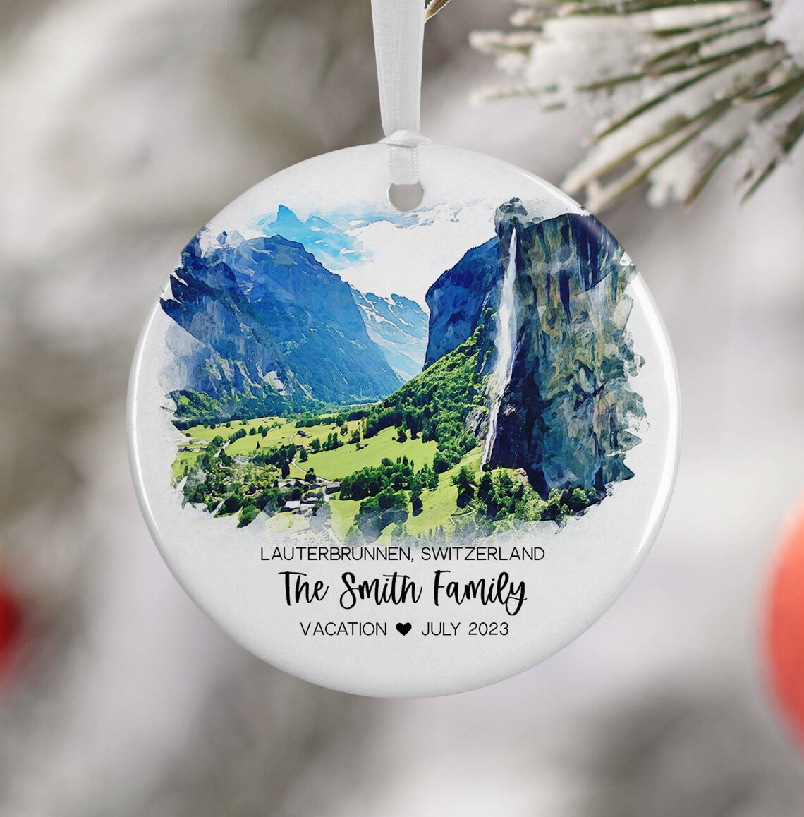 Lauterbrunnen Switzerland Personalized Travel Poster
