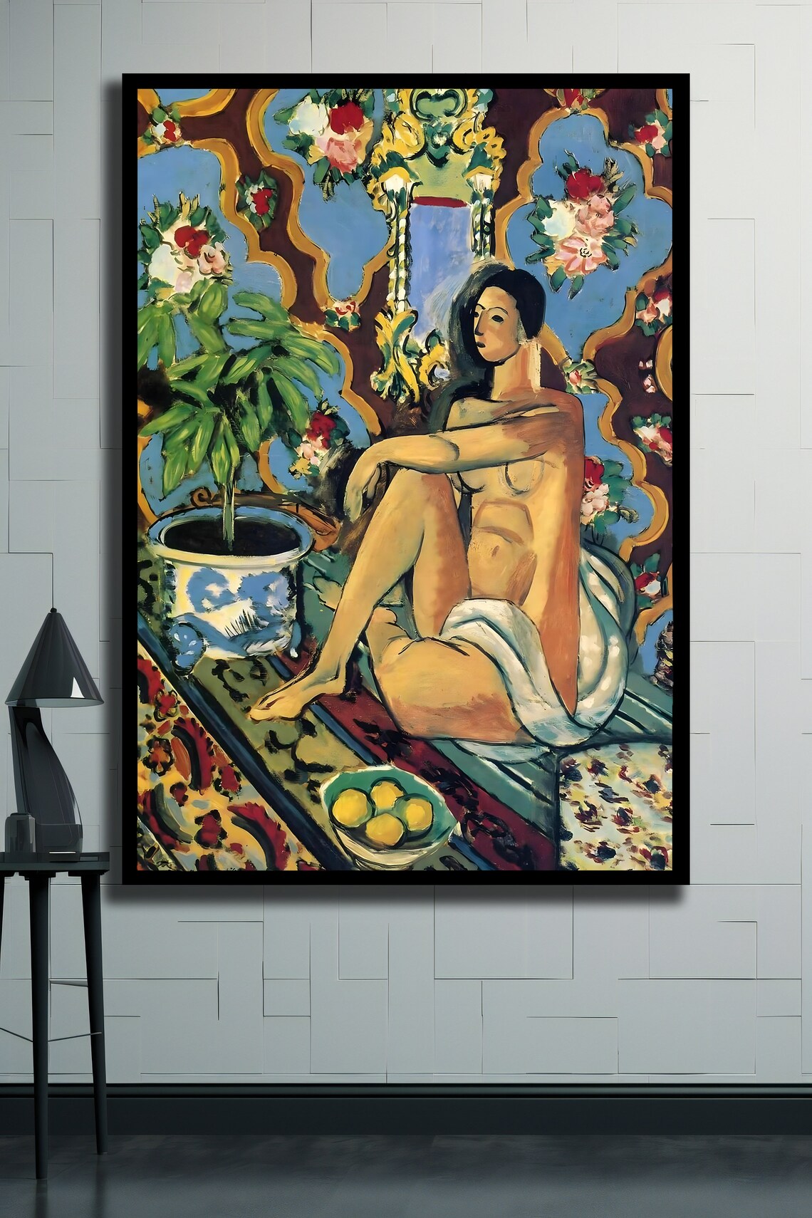 Henri Matisse Seated Woman with Ornate Mirror Fauvist Interior Poster - Image 2