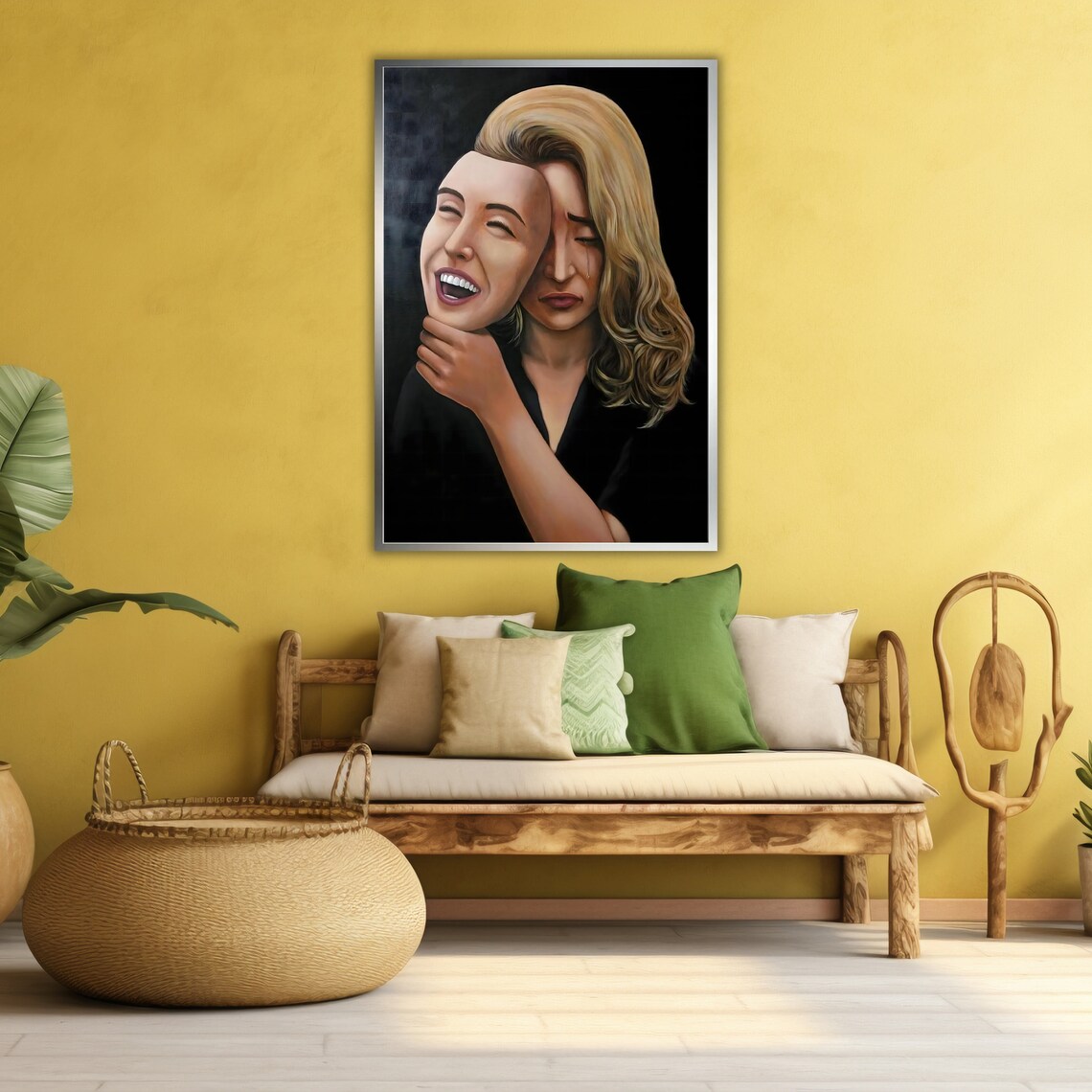 Surreal Painting Surreal Wall Art Ready To Hang Home Decor Framed Artwork Gift Living Room Decor - Image 3