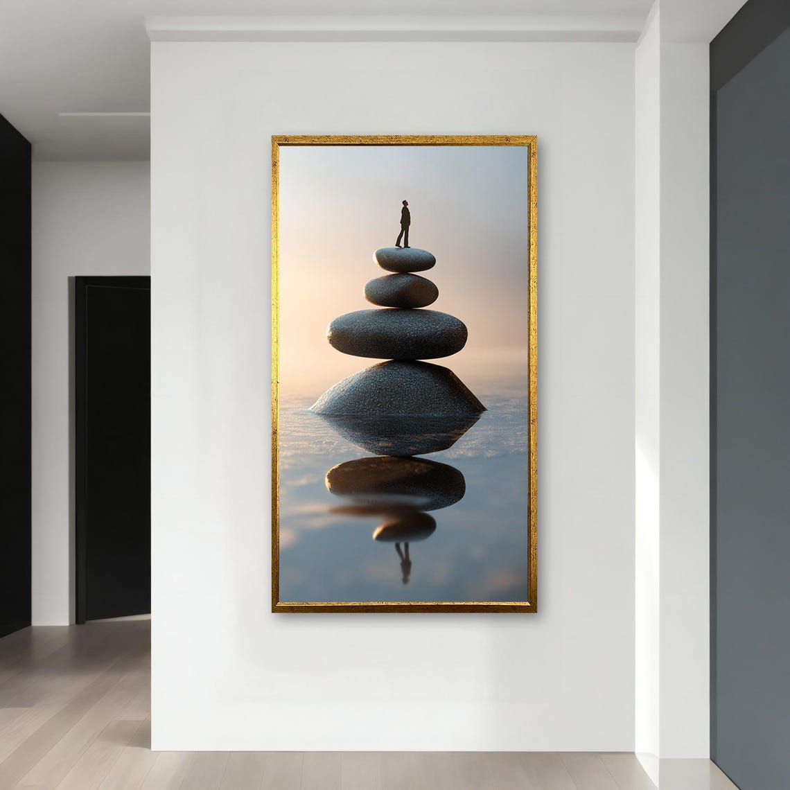 Zen Stone Balance Painting Tranquil Wall Decor Minimalist Meditation Artwork Zen Inspired Gift Modern Abstract Print - Image 4