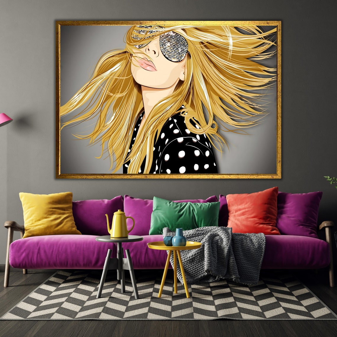 Blonde Woman Print Fashion Poster Ready To Hang Artwork Gift For Her Fashion Wall Art Cool Woman Art Unique Gift - Image 2