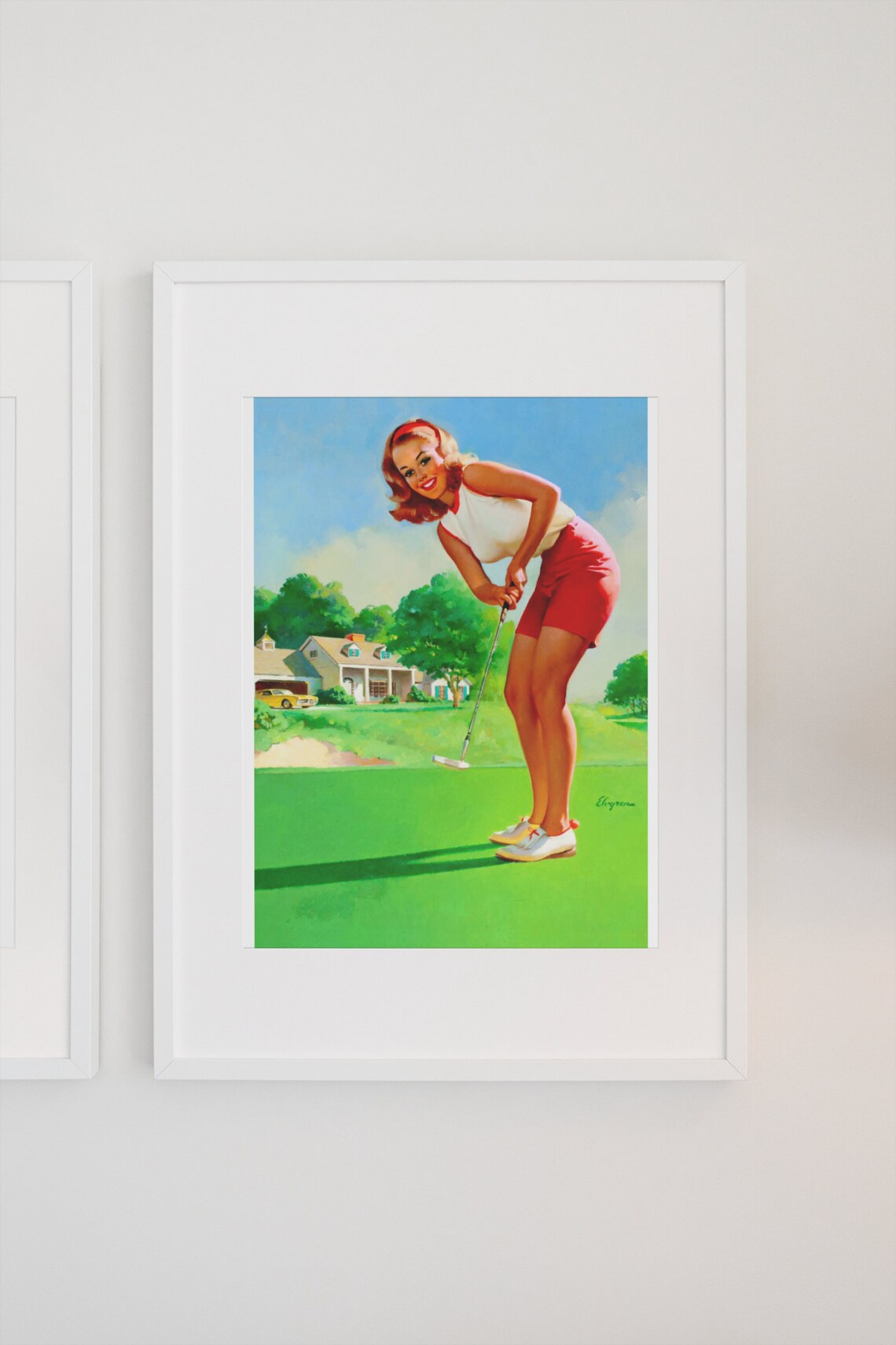 Gil Elvgren Golfing Girl Retro Golf Vintage Pinup Art Poster - Image 3