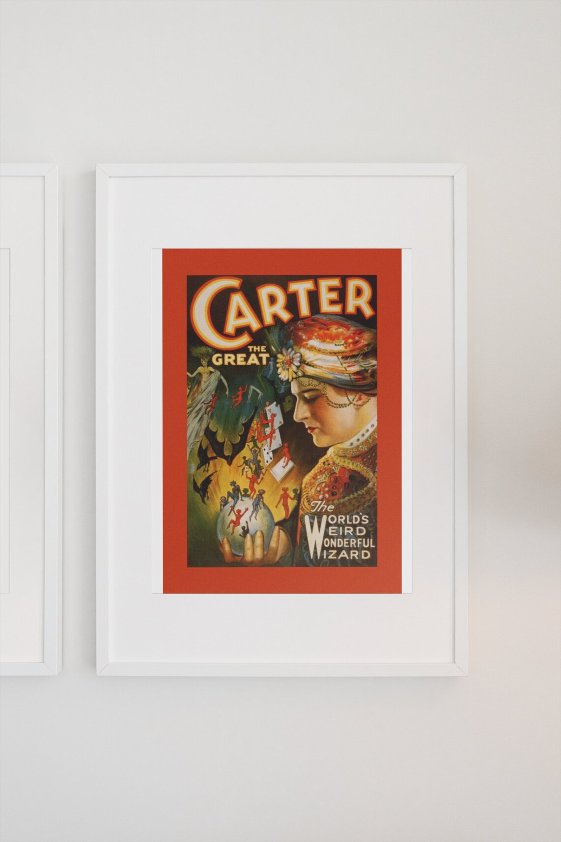 Carter The Great Worlds Weird Wonderful Wizard Magic Art Poster - Image 3
