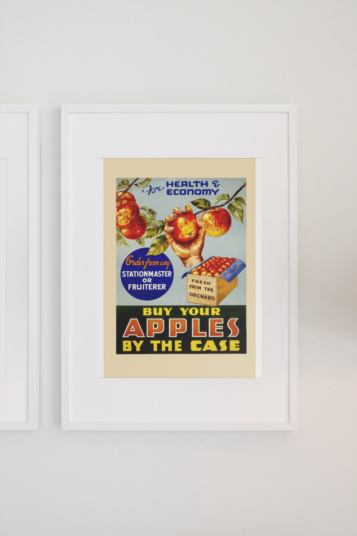 Buy Your Apples By The Case Vintage Fruit Advertising Wall Art - Image 3