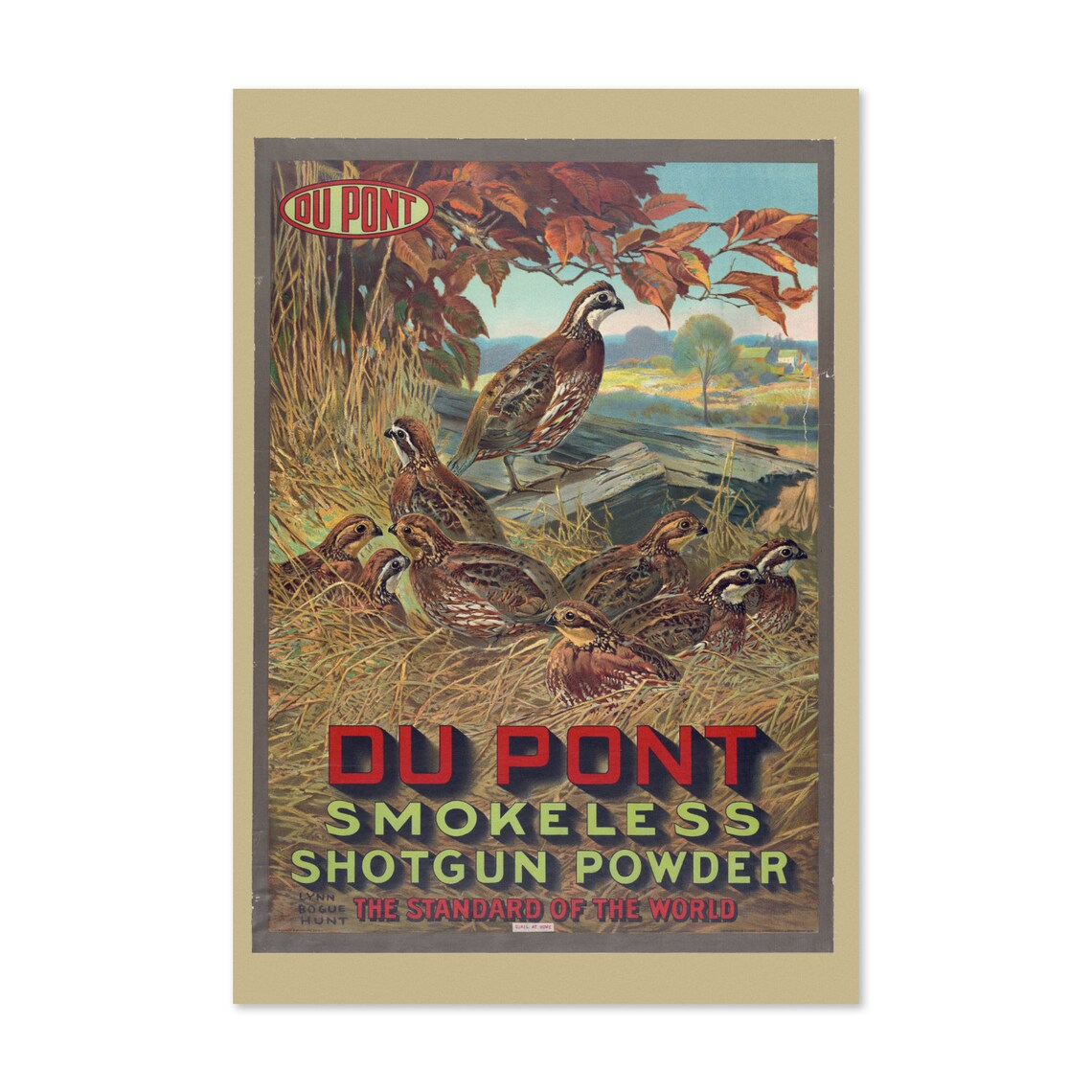 Dupont Smokeless Shotgun Powder 1913 Advertising Art Print