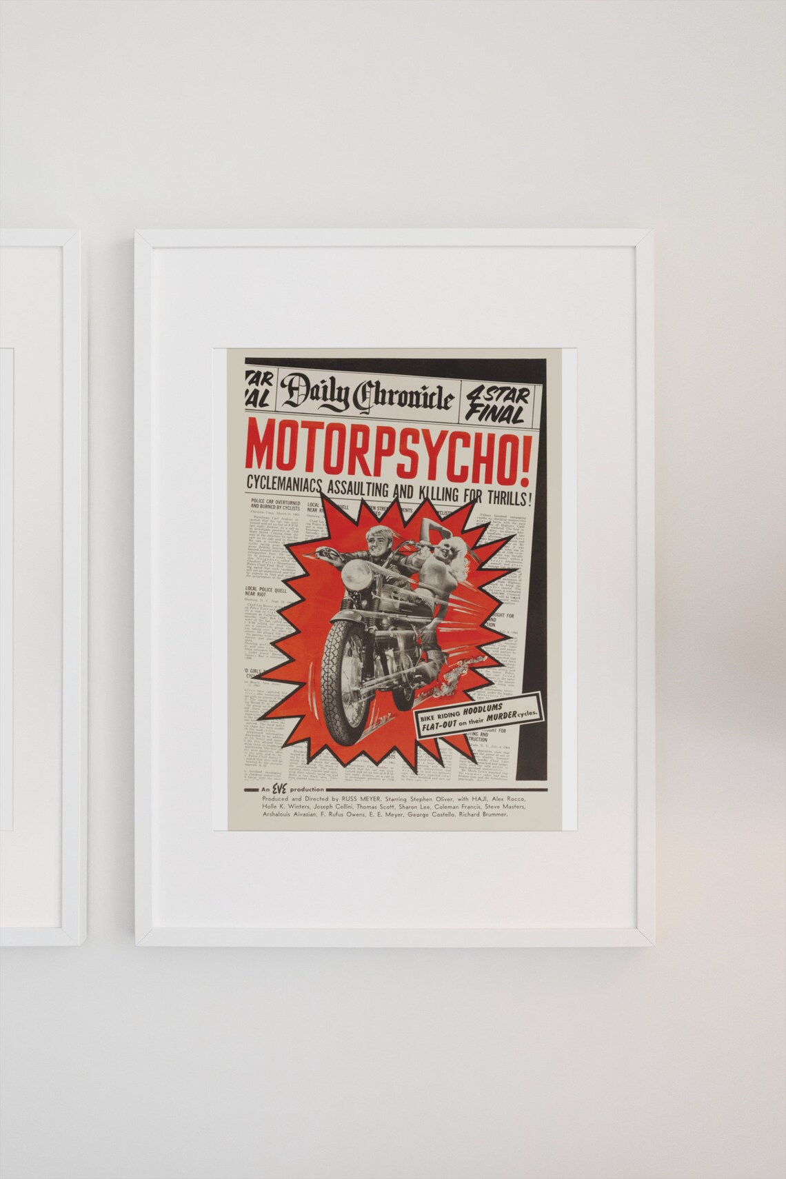 Motorpsycho 1965 Russ Meyer Biker Outlaw Exploitation Movie Poster - Image 3