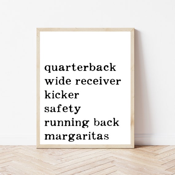 Football Home Decor Funny Sign Wall Art Prints Party Fall