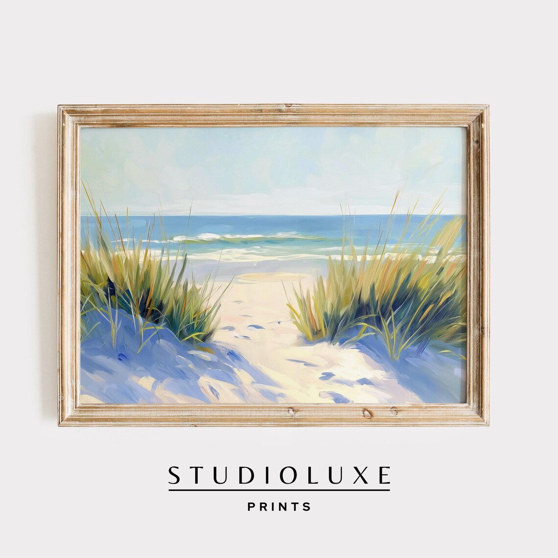 Seascape Painting Coastal Art Print, Horizontal Landscape