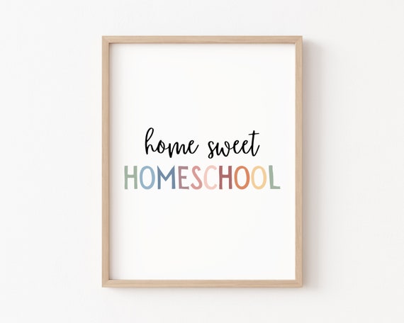 Home Sweet Homeschool Boho Decor Poster Print