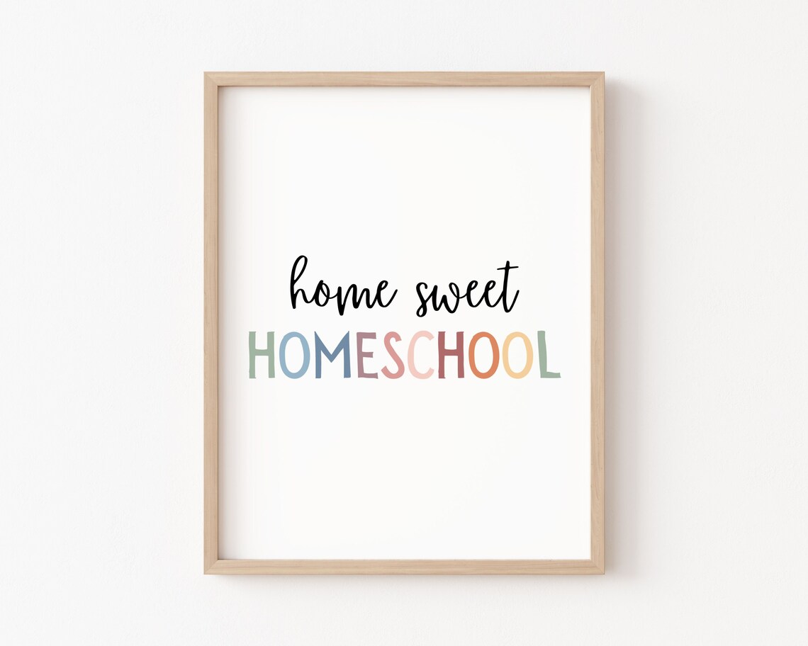 Home Sweet Homeschool Boho Decor Poster Print