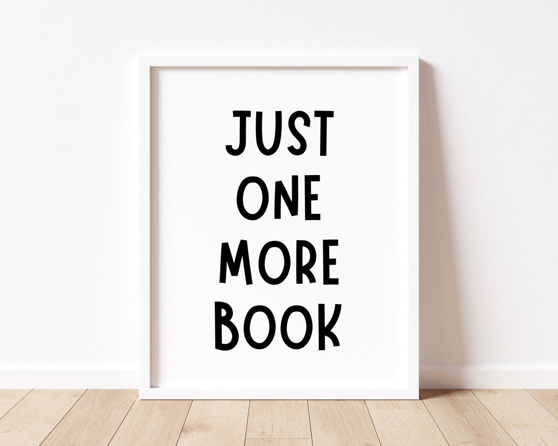 Just One More Book Classroom Reading Corner Poster - Image 2