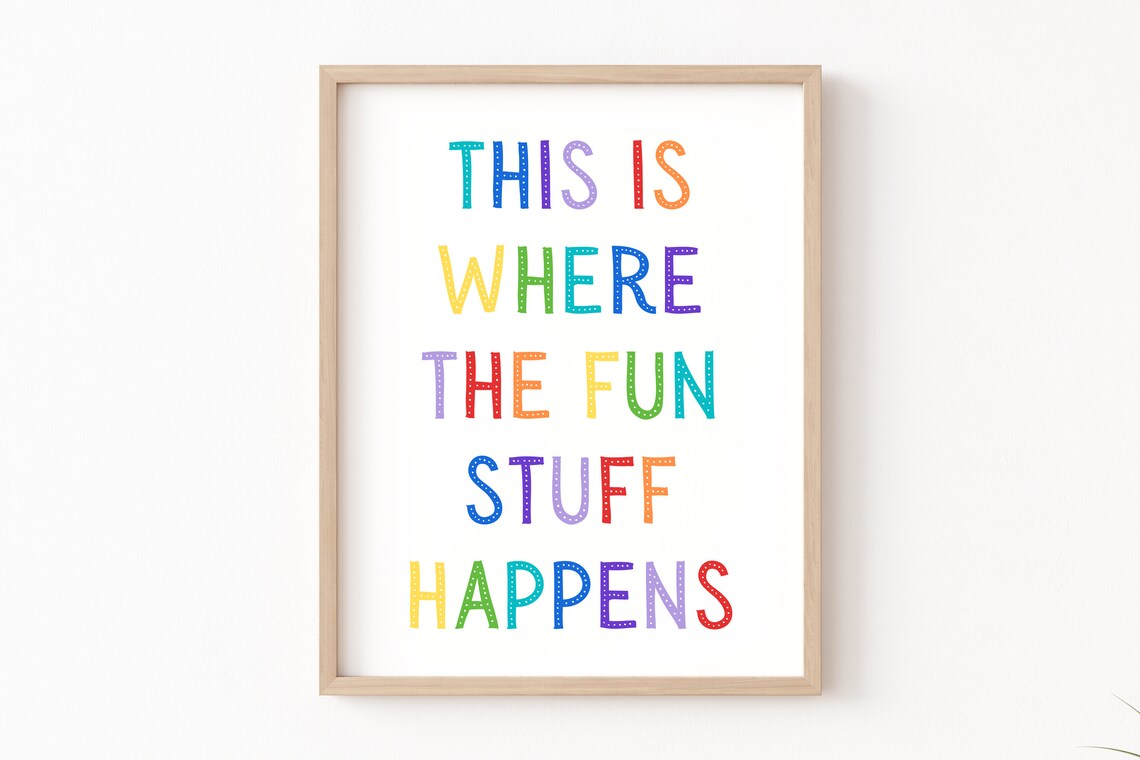 This Is Where The Fun Stuff Happens Rainbow Poster - Image 4