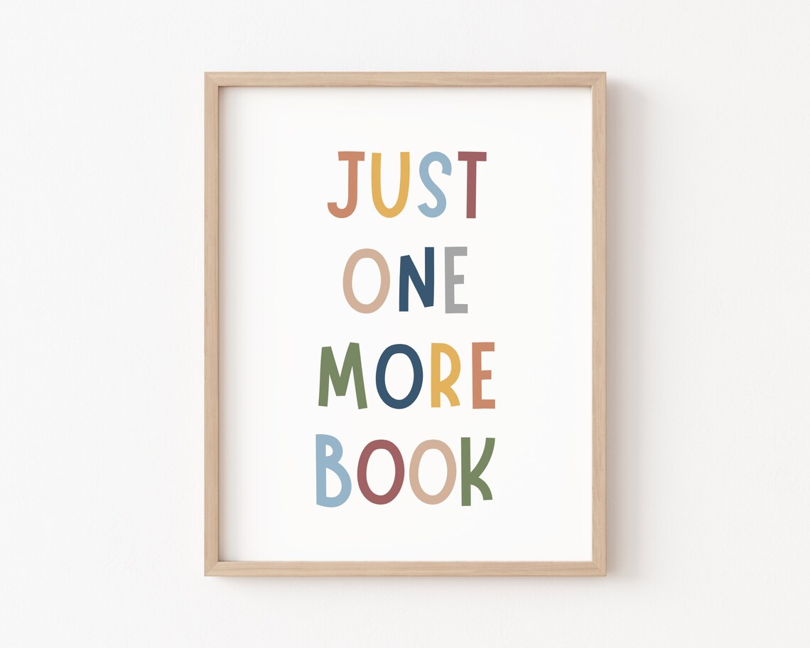 Just One More Book Boho Reading Corner Art Print - Image 2