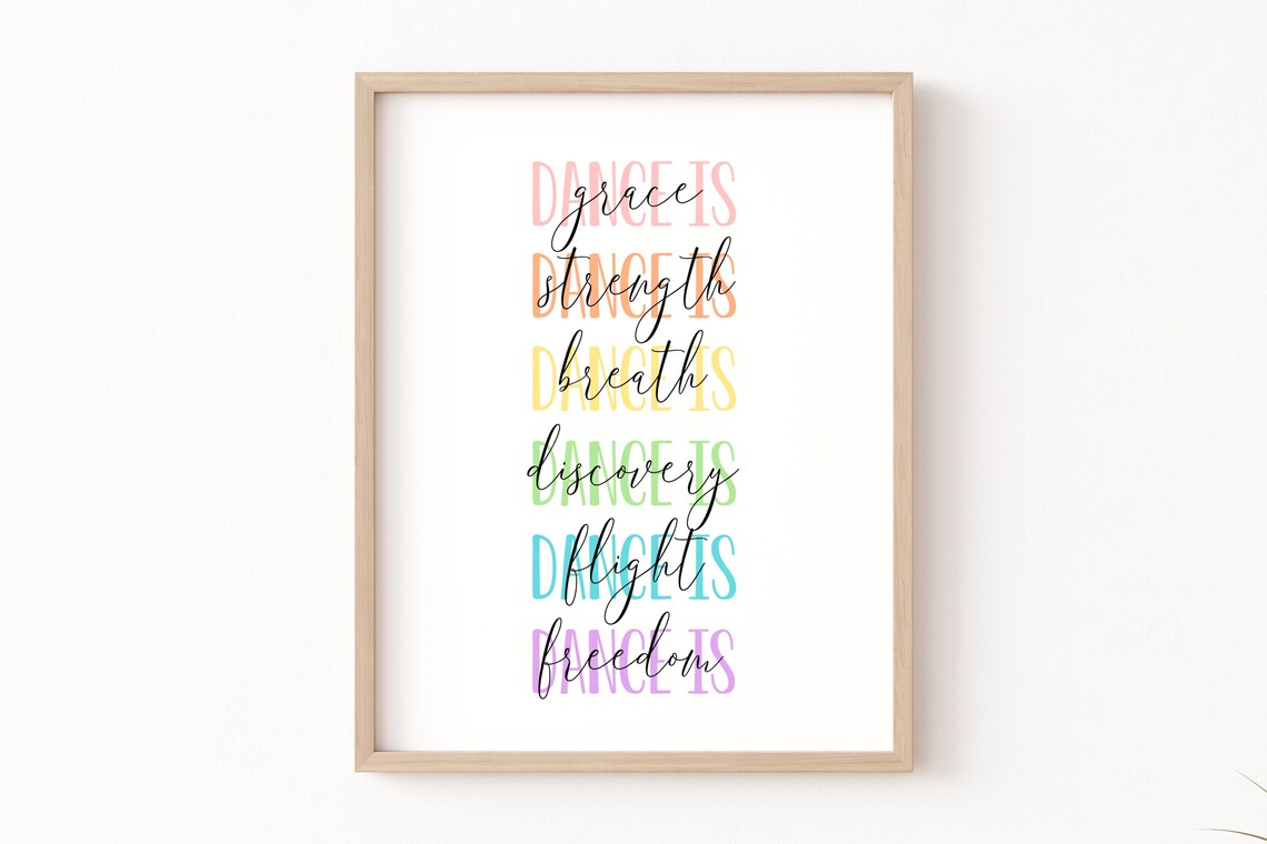 Dance Quote Motivational Dance Studio Sign Art Print - Image 3