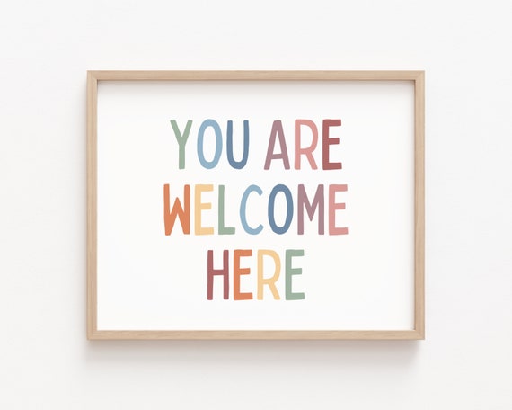 You Are Welcome Here Inclusion Classroom Art Print