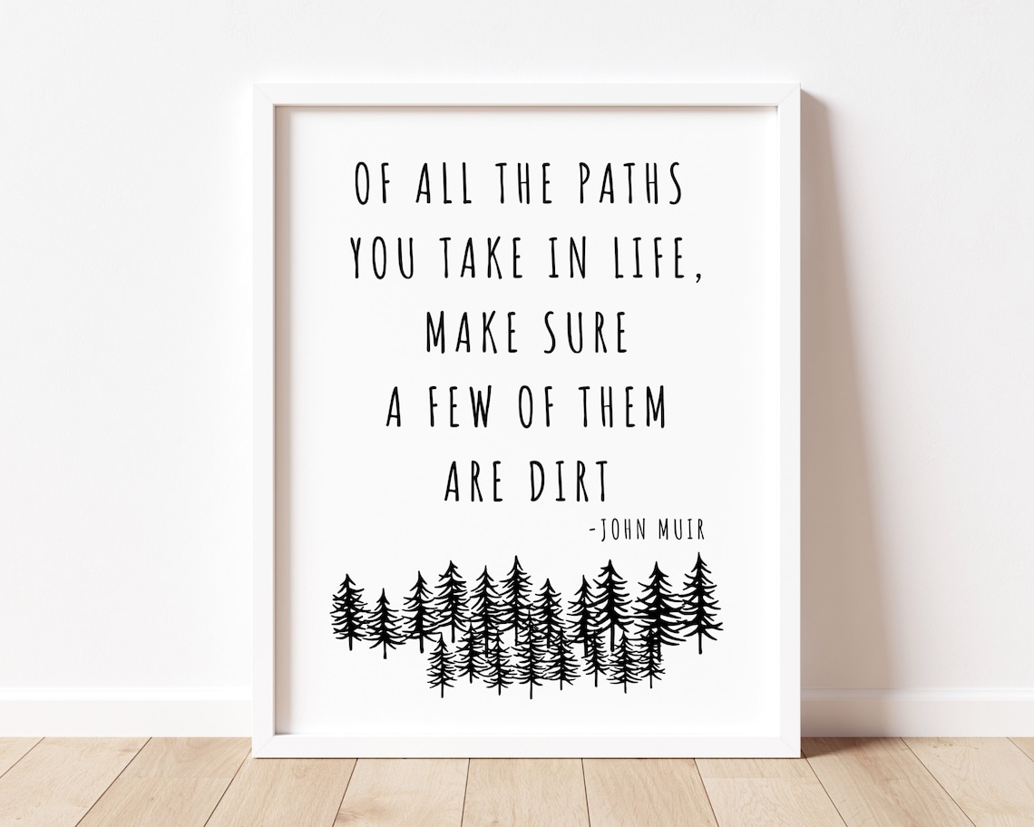 John Muir Quote Motivational Wall Art, Office Decor